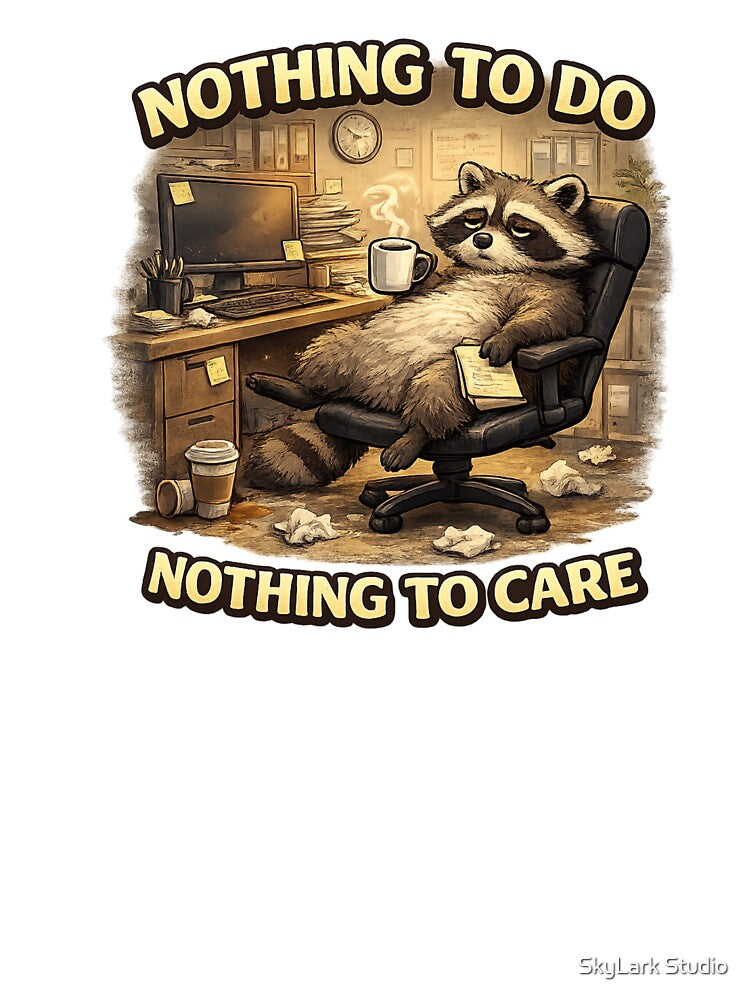 Lazy Office Raccoon by SkyLark Studio T-Shirts, Hoodie, Sweatshirt | BlankRebels.com (Image 3)