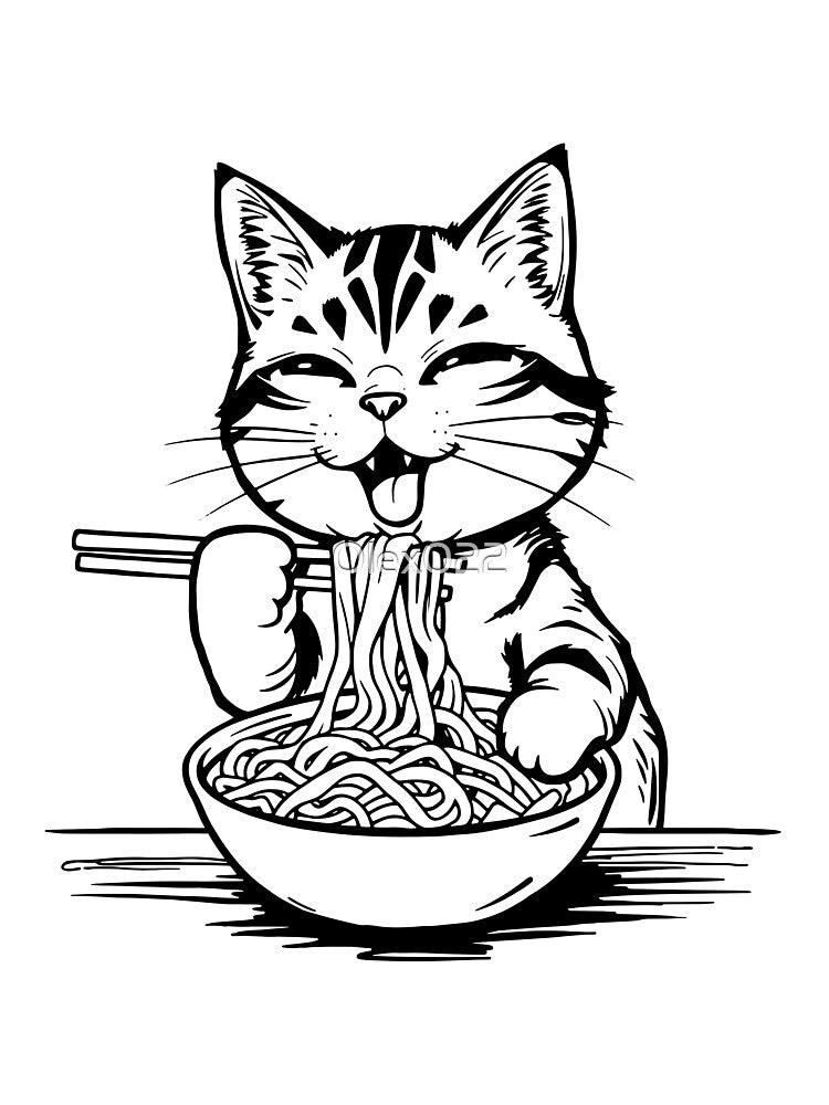 Noodle Cat by OlexPrints T-Shirts, Hoodie, Sweatshirt | BlankRebels.com (Image 3)