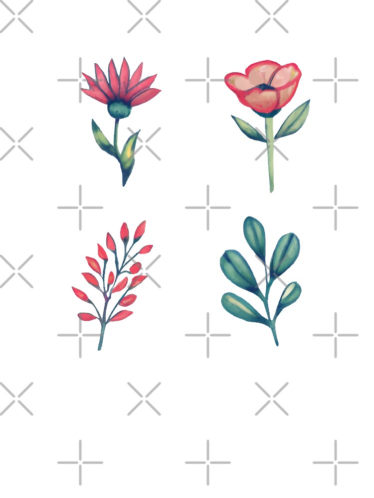 Flowers and leaves botanical plants sticker pack by wonderxwander T-Shirts, Hoodie, Sweatshirt | BlankRebels.com (Image 3)