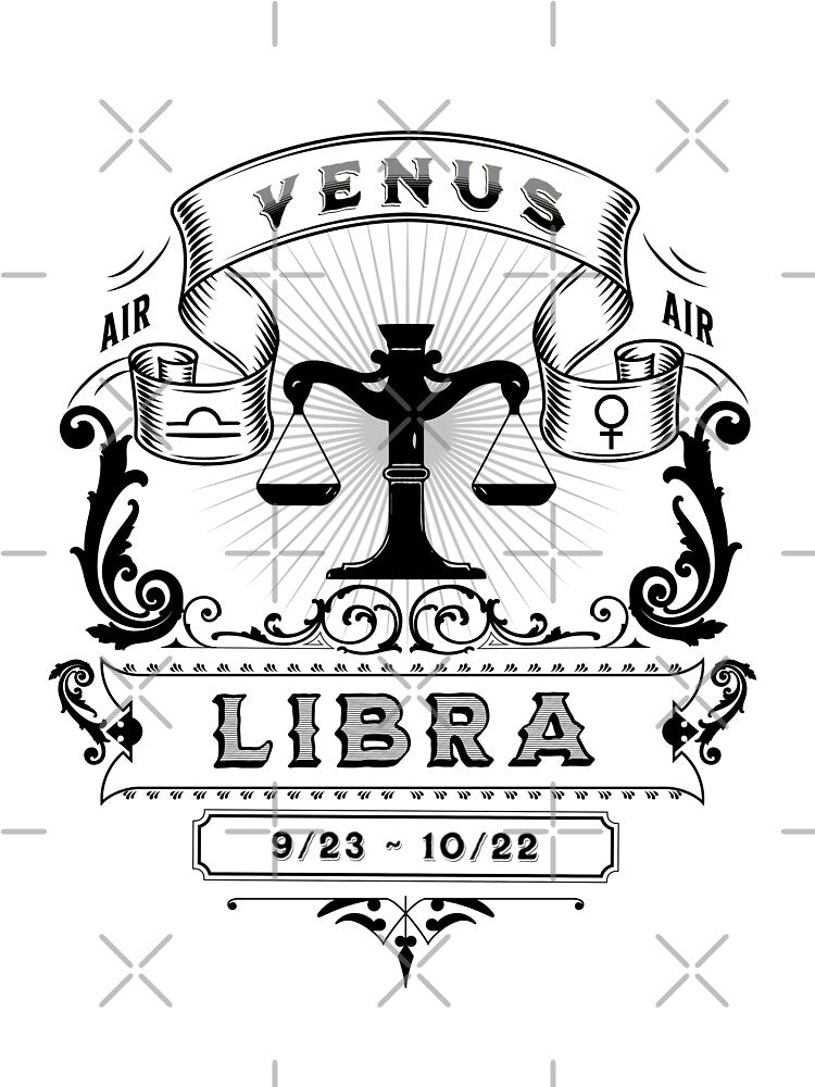 The Zodiac Sign of Libra Black and White by rhombusOnion T-Shirts, Hoodie, Sweatshirt | BlankRebels.com (Image 3)