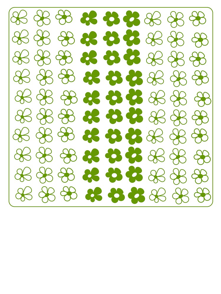 Pastel Green Flower Grid Cute 90s Aesthetic Green Flowers by PuddleMart T-Shirts, Hoodie, Sweatshirt (Image 3)