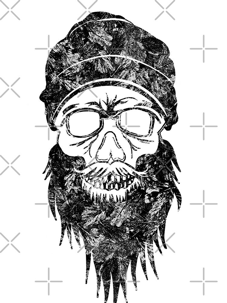 Dark leaves in darkest skies abstract crazy beard skull by TitaCris T-Shirts, Hoodie, Sweatshirt | BlankRebels.com (Image 3)
