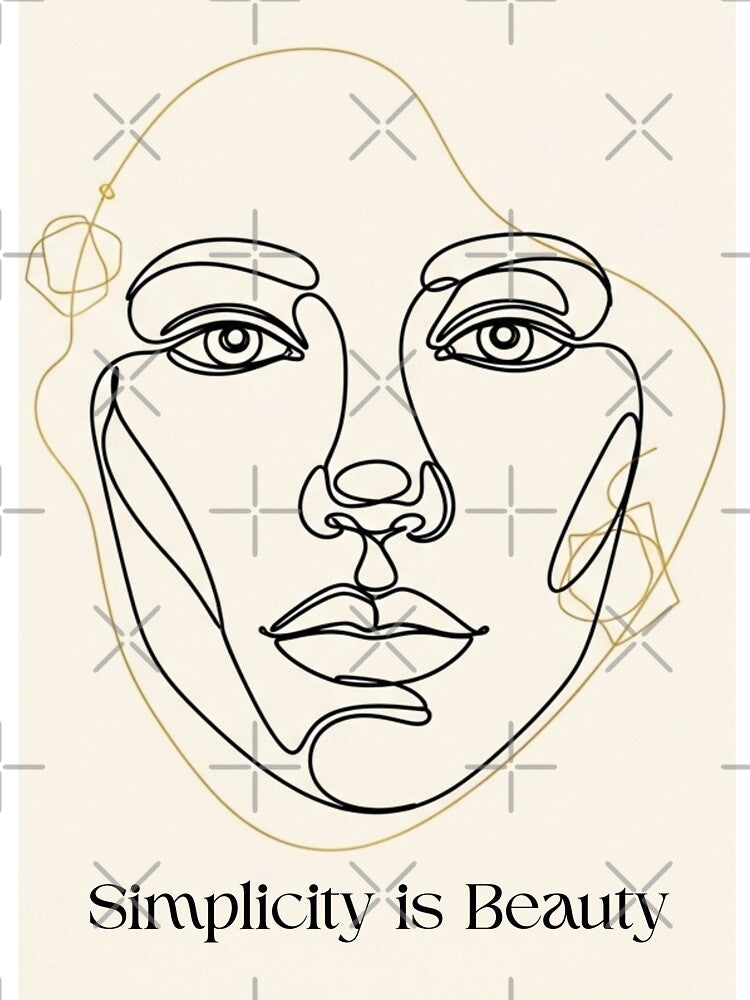 Simplicity Is Beauty — Minimal Continuous Line Face Art by Artxotic Studio T-Shirts, Hoodie, Sweatshirt (Image 3)