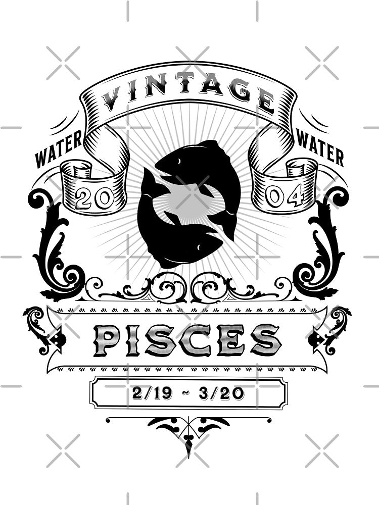 The Zodiac Sign of Pisces Black and White 2004 by rhombusOnion T-Shirts, Hoodie, Sweatshirt | BlankRebels.com (Image 3)