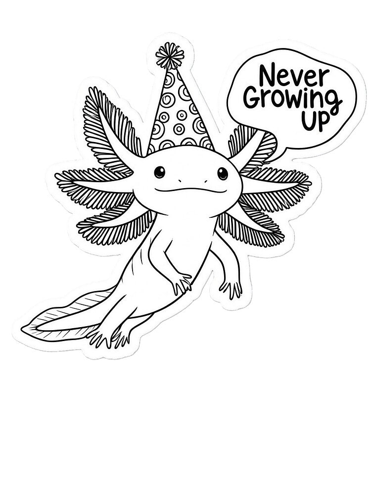 Never Growing Up Axolotl by CosmicallyChaos T-Shirts, Hoodie, Sweatshirt | BlankRebels.com (Image 3)