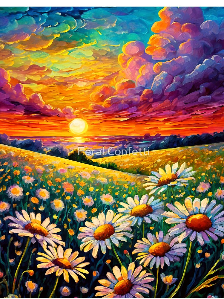 Field of Daisies at Sunset by Feral Confetti T-Shirts, Hoodie, Sweatshirt | BlankRebels.com (Image 3)
