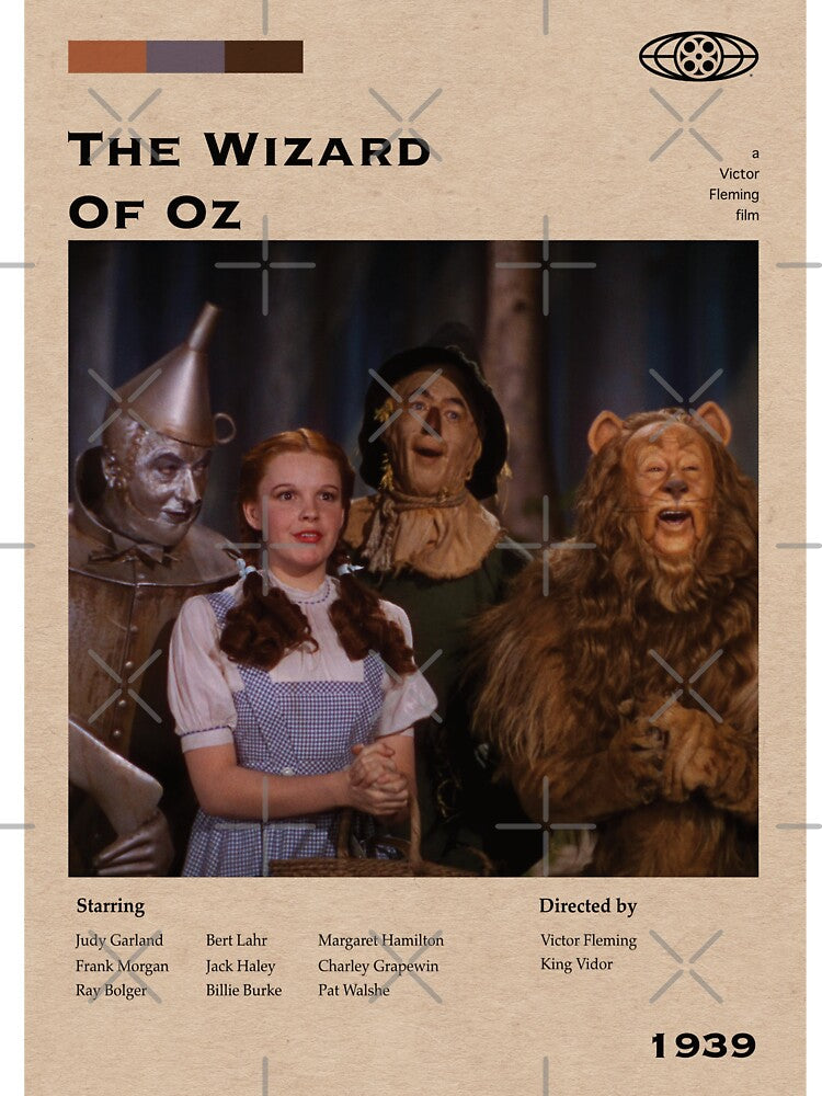 Wizard of Oz Vintage Retro Movie Poster by Hasan Can Guler