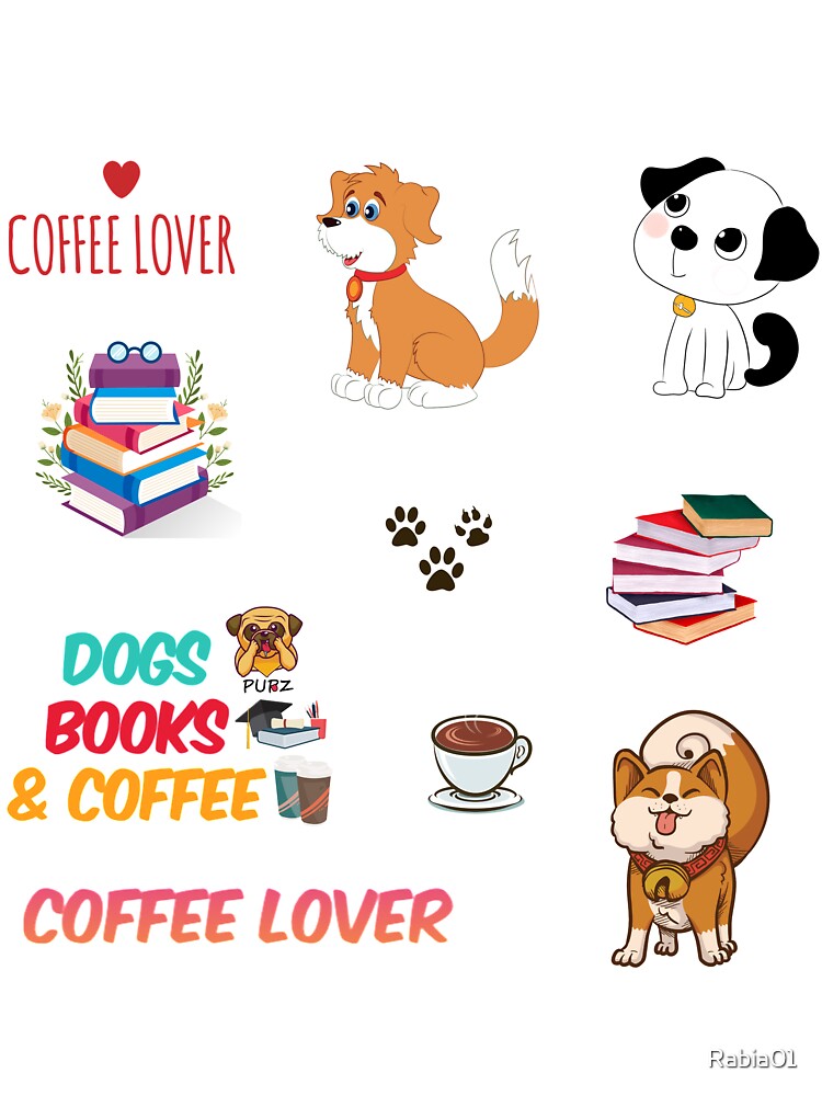 Dogs Books And Coffee by Rabia01 T-Shirts, Hoodie, Sweatshirt | BlankRebels.com (Image 3)