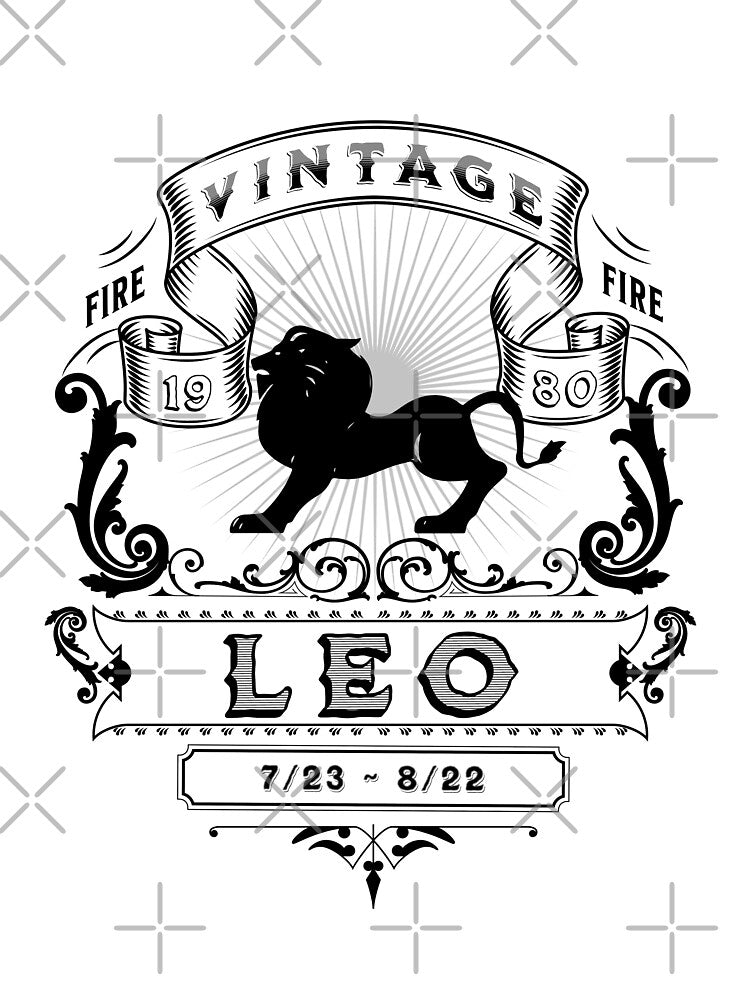 The Zodiac Sign of Leo Black and White  1980 by rhombusOnion T-Shirts, Hoodie, Sweatshirt | BlankRebels.com (Image 3)