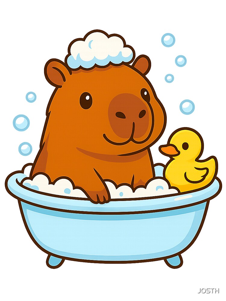 Cute Capybara Shower by JOSTH T-Shirts, Hoodie, Sweatshirt | BlankRebels.com (Image 3)