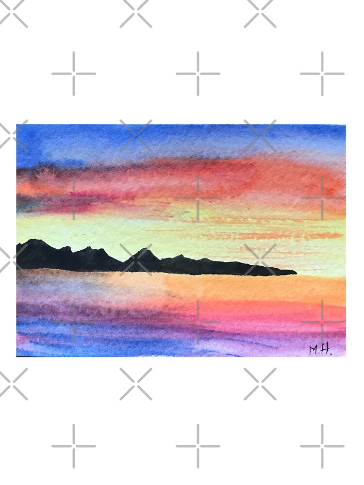 Sunset watercolours painting by Monika Howarth T-Shirts, Hoodie, Sweatshirt | BlankRebels.com (Image 3)