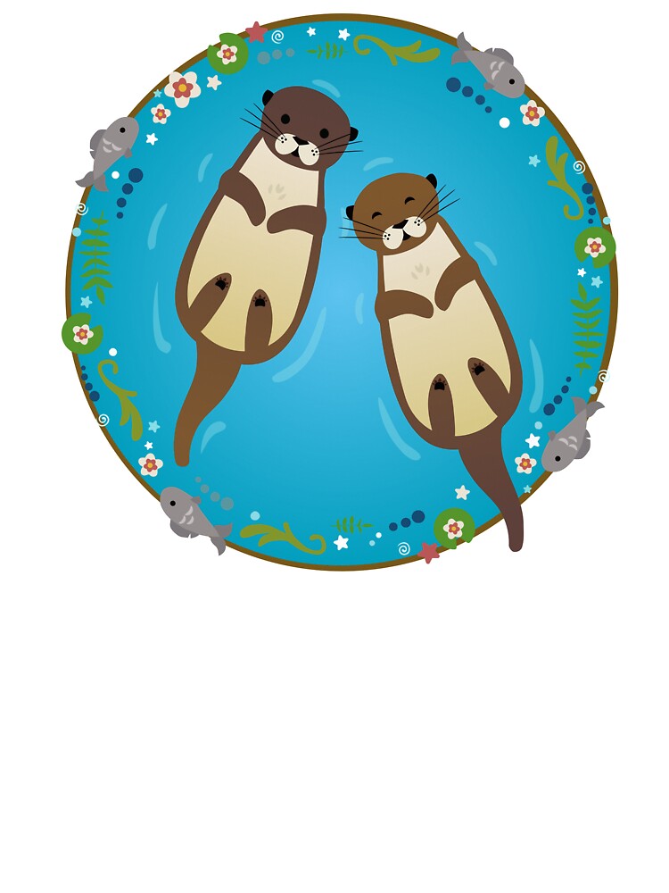 Otters Swimming in a Pond by LeCouleur T-Shirts, Hoodie, Sweatshirt | BlankRebels.com (Image 3)