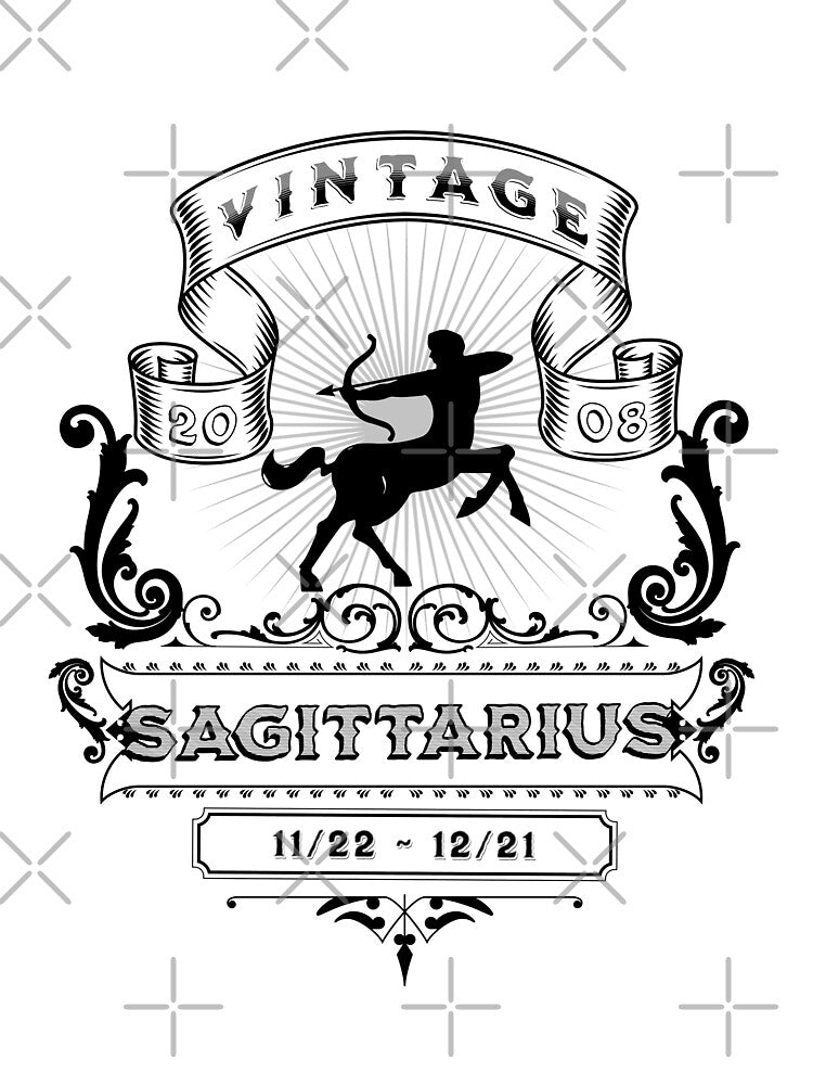 The Zodiac Sign of Sagittarius Black and White 2008 by rhombusOnion T-Shirts, Hoodie, Sweatshirt | BlankRebels.com (Image 3)