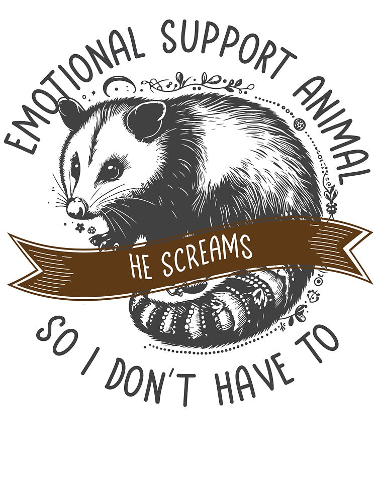 Opossum Emotional support animals possum - mental health by Fantasy Cache T-Shirts, Hoodie, Sweatshirt (Image 3)