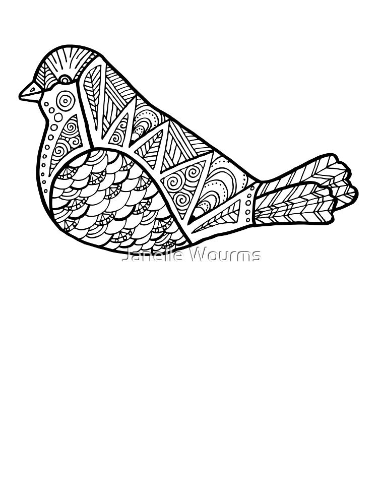 Color Me Bird : Black on White by Janelle Wourms T-Shirts, Hoodie, Sweatshirt | BlankRebels.com (Image 3)
