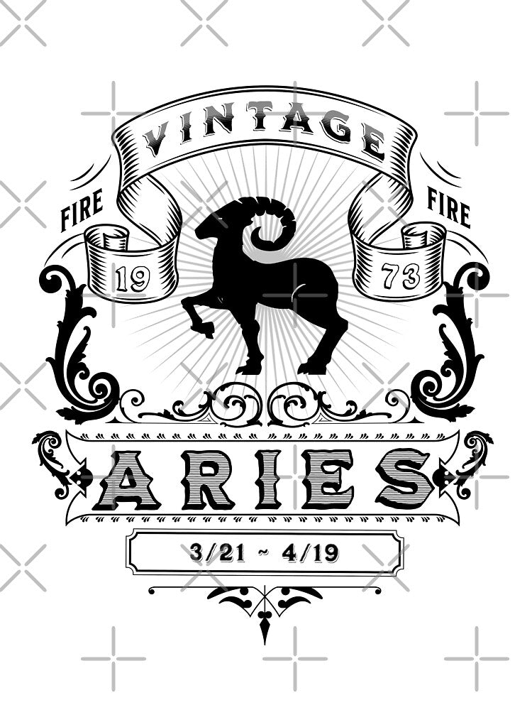 The Zodiac Sign of Aries Black and White 1973 by rhombusOnion T-Shirts, Hoodie, Sweatshirt | BlankRebels.com (Image 3)