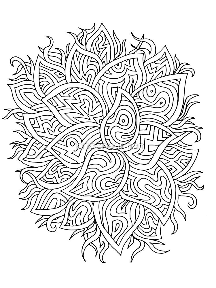 Hand-Drawn Doodle Maze Art by janaenewman T-Shirts, Hoodie, Sweatshirt | BlankRebels.com (Image 3)