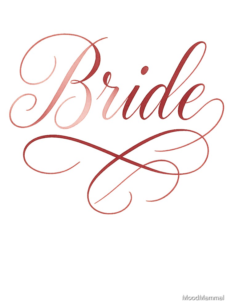 Elegant Bride T-Shirt Wedding Party Design by MoodMammal Hoodie, Sweatshirt | BlankRebels.com (Image 3)