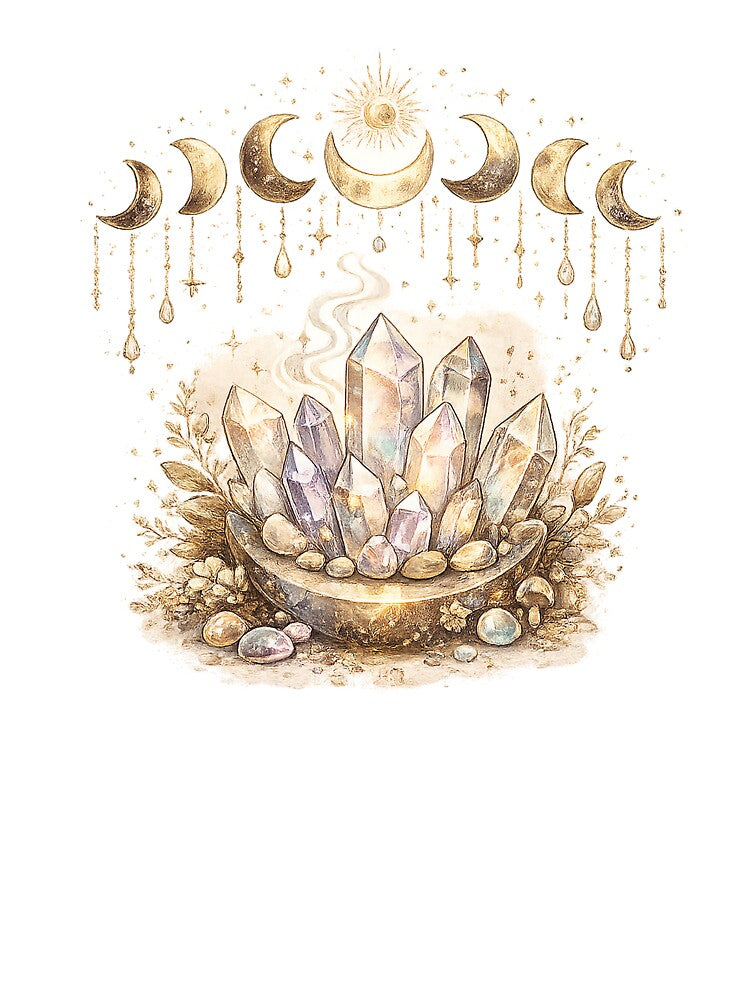 Mystic Moon Phases Crystal Altar by OAdel25 T-Shirts, Hoodie, Sweatshirt | BlankRebels.com (Image 3)