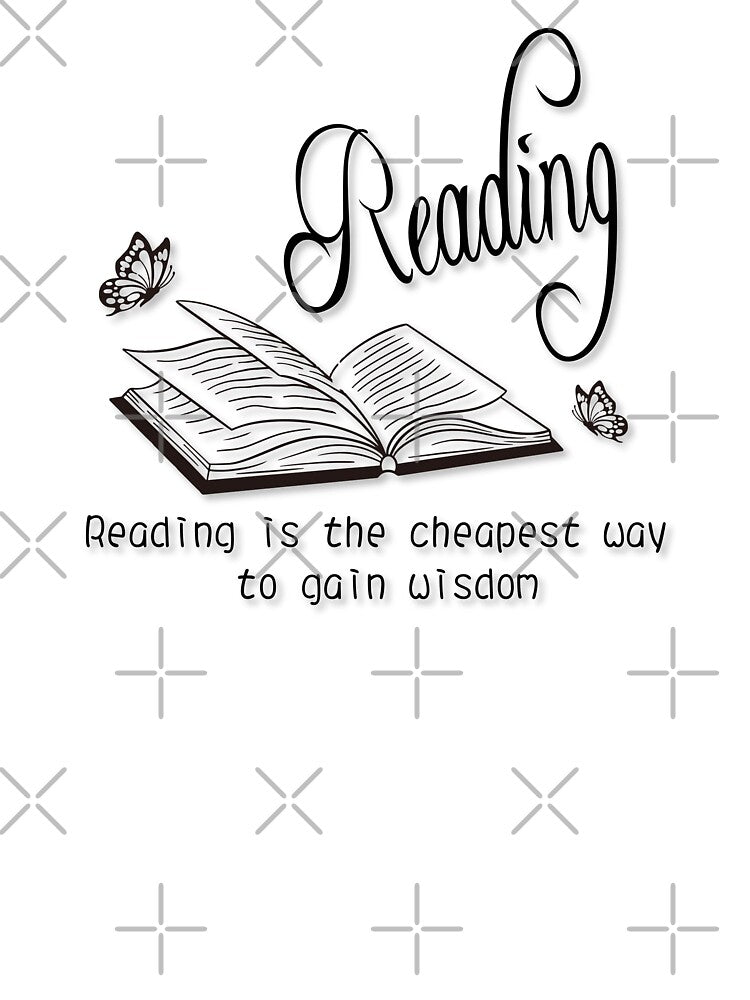 Reading is the cheapest way to gain wisdom_black line by jessie848v T-Shirts, Hoodie, Sweatshirt | BlankRebels.com (Image 3)