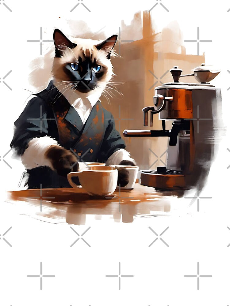 Siamese Cat Making You A Coffee by KaiLabsArt T-Shirts, Hoodie, Sweatshirt | BlankRebels.com (Image 3)