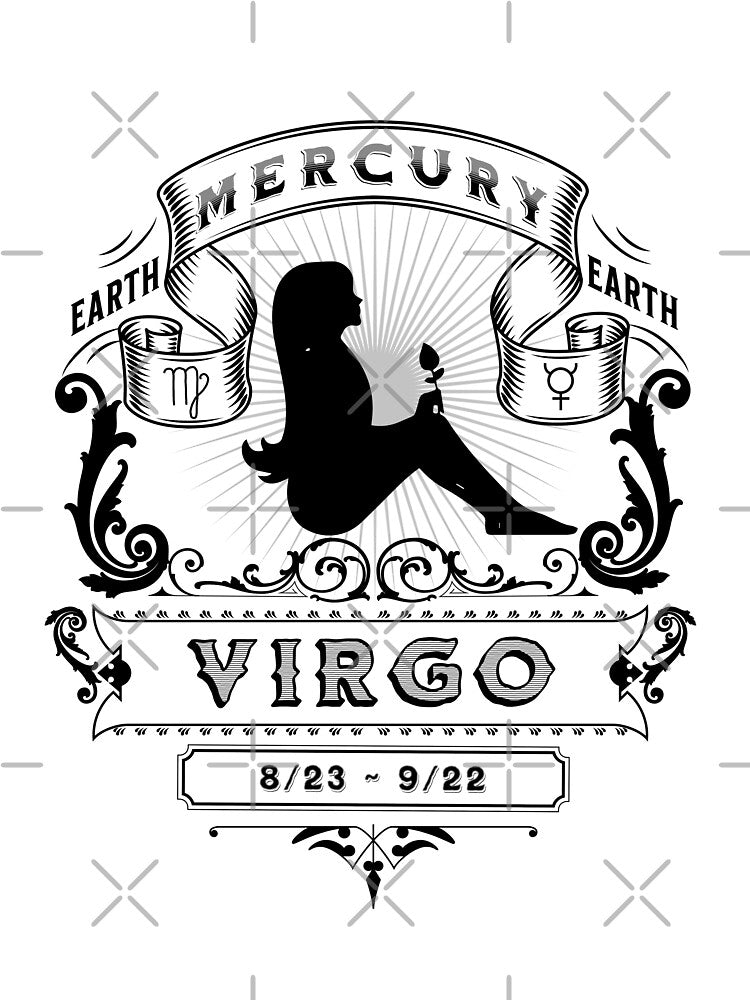 The Zodiac Sign of Virgo Black and White by rhombusOnion T-Shirts, Hoodie, Sweatshirt | BlankRebels.com (Image 3)