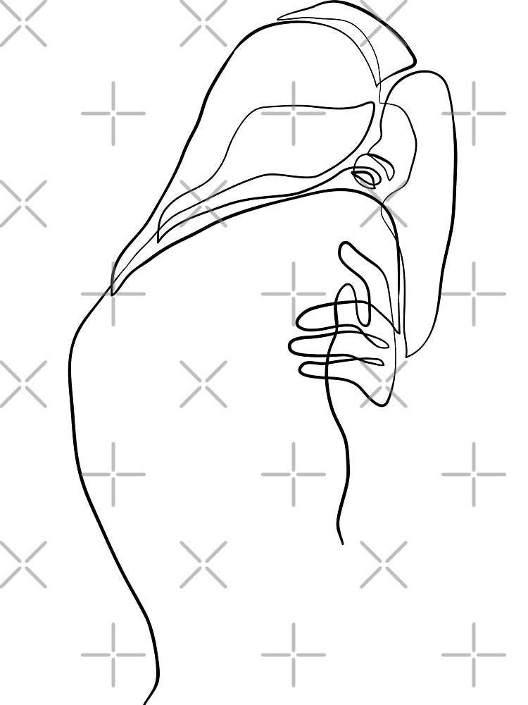 Woman from behind - Minimal line art by InspiRin T-Shirts, Hoodie, Sweatshirt | BlankRebels.com (Image 3)