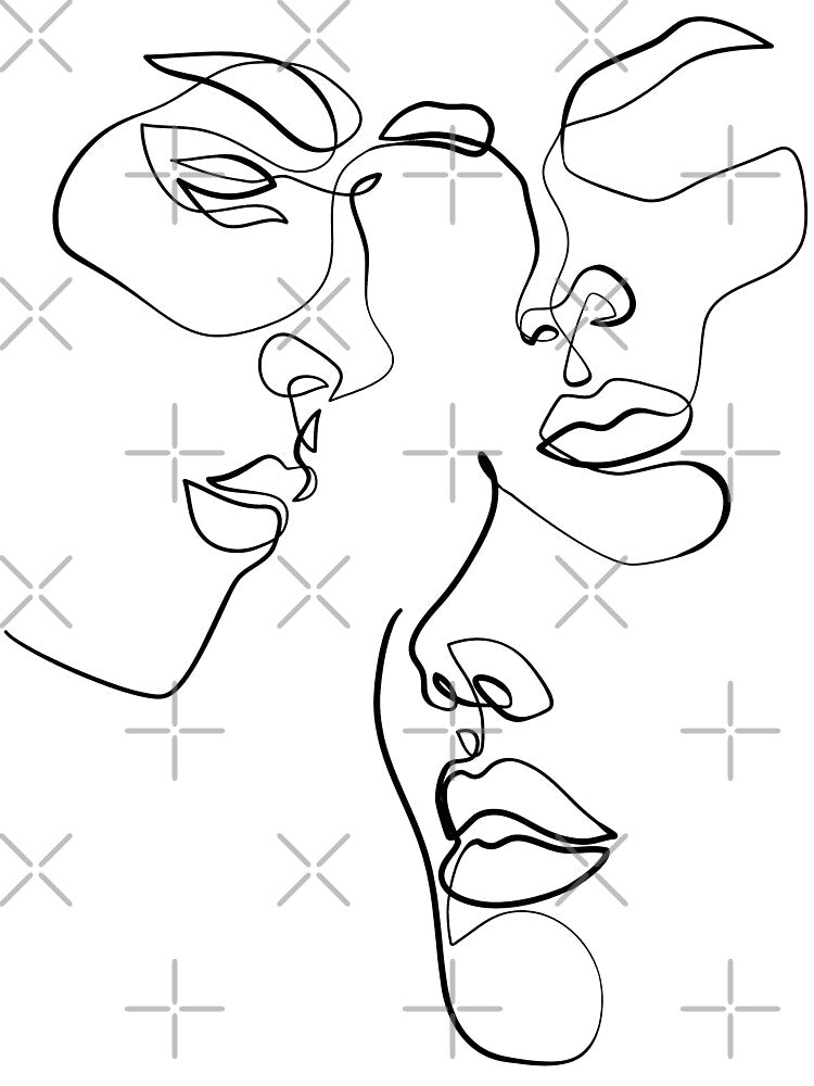 Women faces - Minimal line art by InspiRin T-Shirts, Hoodie, Sweatshirt | BlankRebels.com (Image 3)