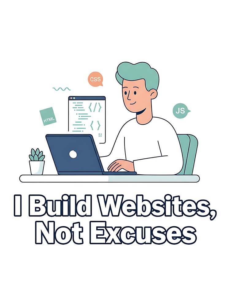 I Build Websites Not Excuses – Web Developer Design by Muzgle T-Shirts, Hoodie, Sweatshirt | BlankRebels.com (Image 3)