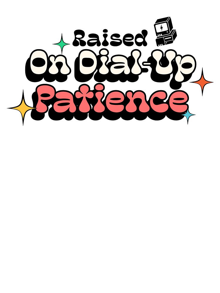 Raised On Dial-Up Patience Retro by V's Tees Hoodie, Sweatshirt | BlankRebels.com (Image 3)