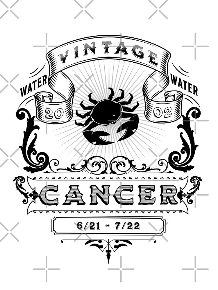 The Zodiac Sign of Cancer Black and White  2002 by rhombusOnion T-Shirts, Hoodie, Sweatshirt | BlankRebels.com (Image 3)