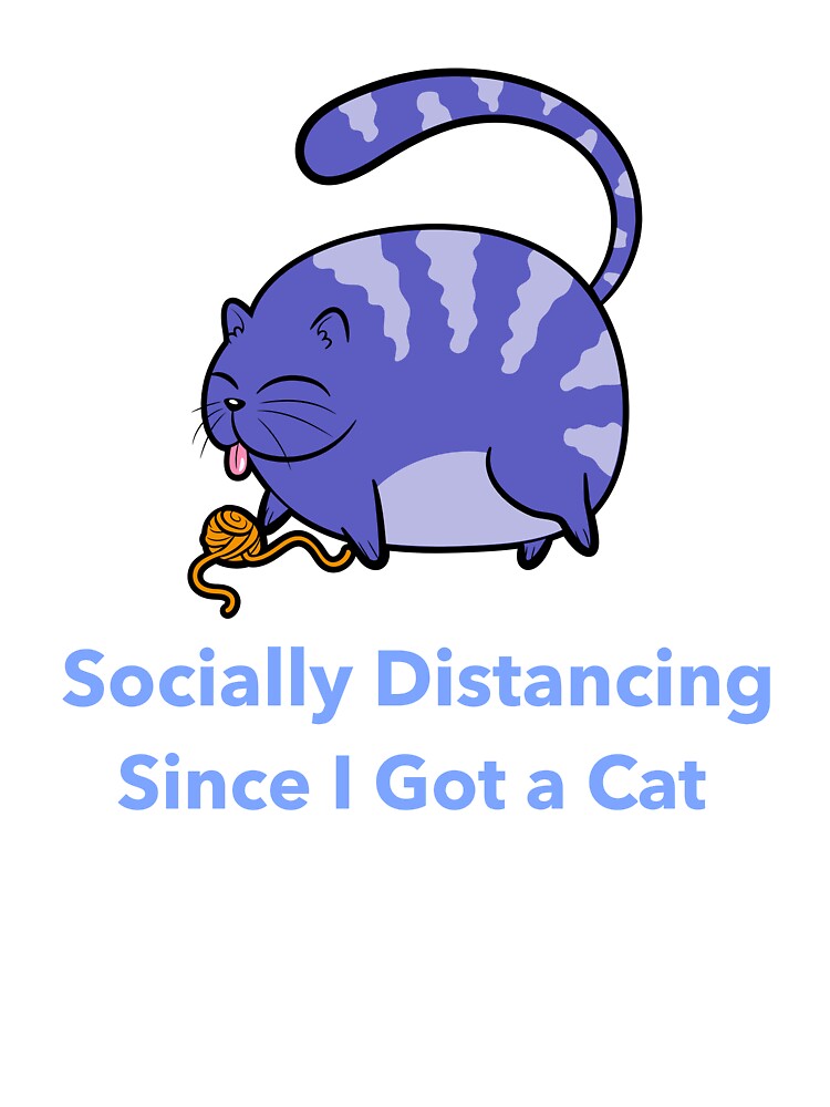 Socially Distancing Since I Got a Cat by LieveseyDievesey T-Shirts, Hoodie, Sweatshirt | BlankRebels.com (Image 3)