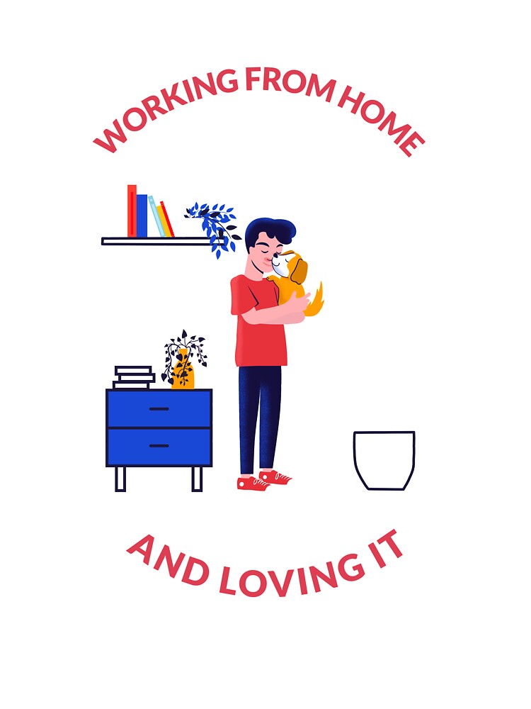 Working From Home Dog And Loving It by HappyFunnyTees T-Shirts, Hoodie, Sweatshirt | BlankRebels.com (Image 3)
