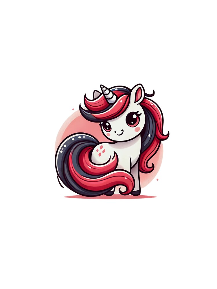 Sassy Sally - The Adorable Red and Black Unicorn by 3DAF T-Shirts, Hoodie, Sweatshirt | BlankRebels.com (Image 3)