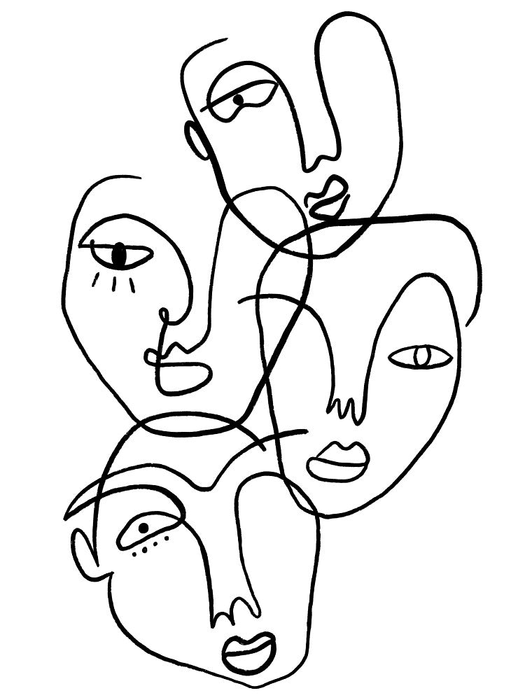 Abstract Faces by Tinteria T-Shirts, Hoodie, Sweatshirt | BlankRebels.com (Image 3)