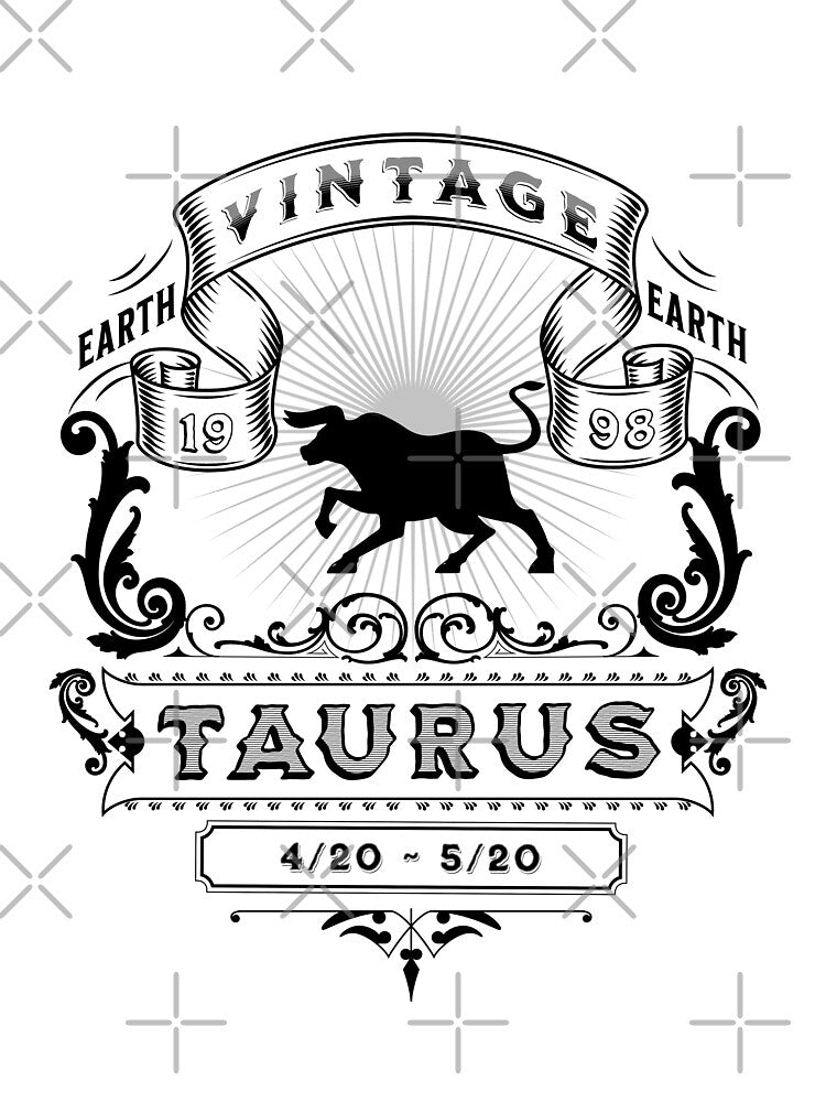 The Zodiac Sign of Taurus Black and White 1998 by rhombusOnion T-Shirts, Hoodie, Sweatshirt | BlankRebels.com (Image 3)