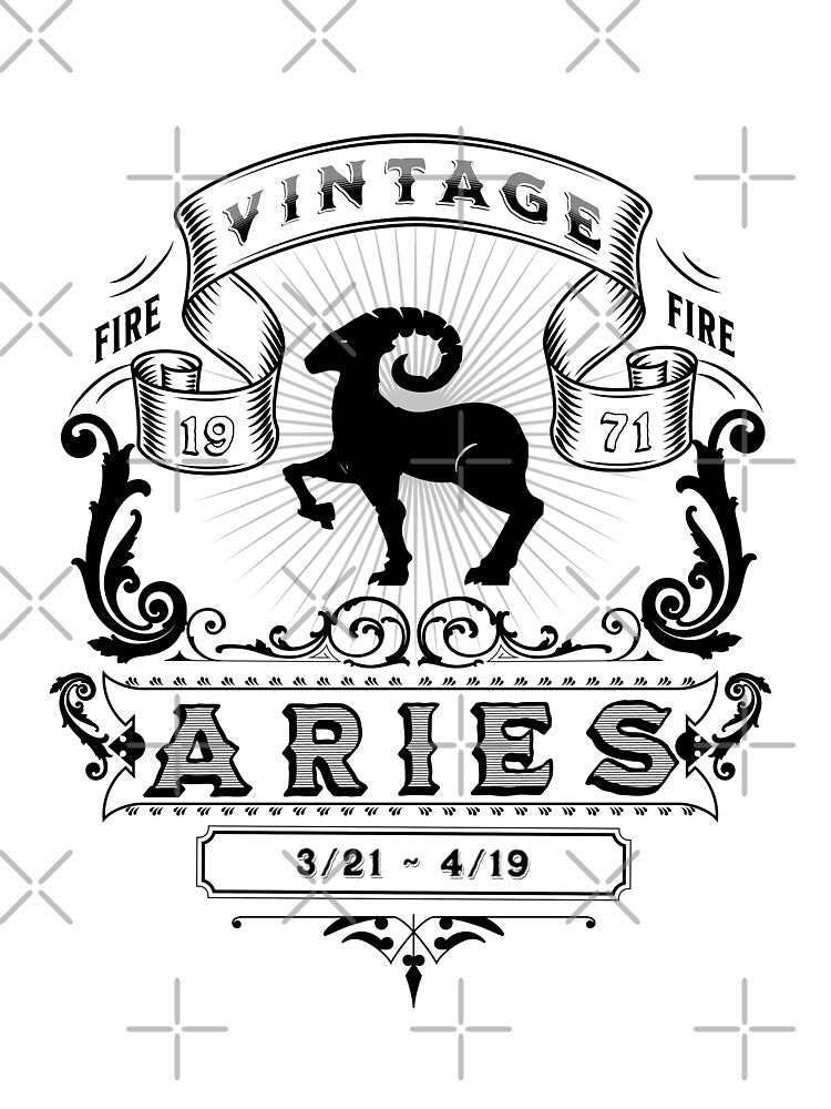 The Zodiac Sign of Aries Black and White 1971 by rhombusOnion T-Shirts, Hoodie, Sweatshirt | BlankRebels.com (Image 3)