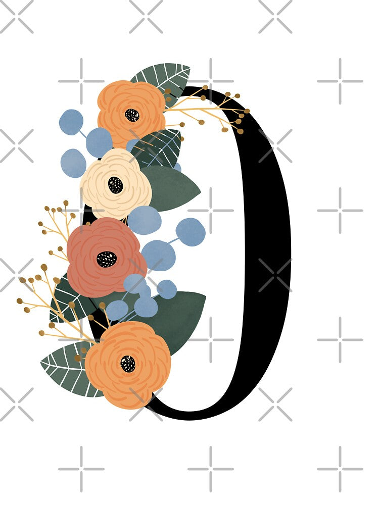 Floral Letter O by Egodcounseling T-Shirts, Hoodie, Sweatshirt | BlankRebels.com (Image 3)