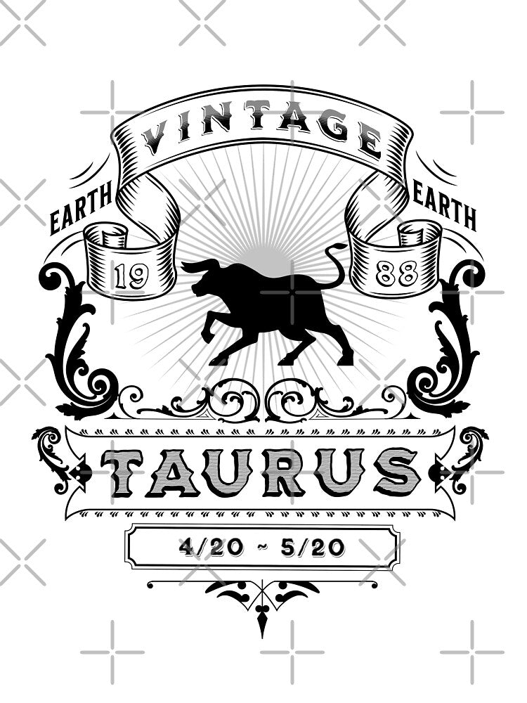The Zodiac Sign of Taurus Black and White 1988 by rhombusOnion T-Shirts, Hoodie, Sweatshirt | BlankRebels.com (Image 3)
