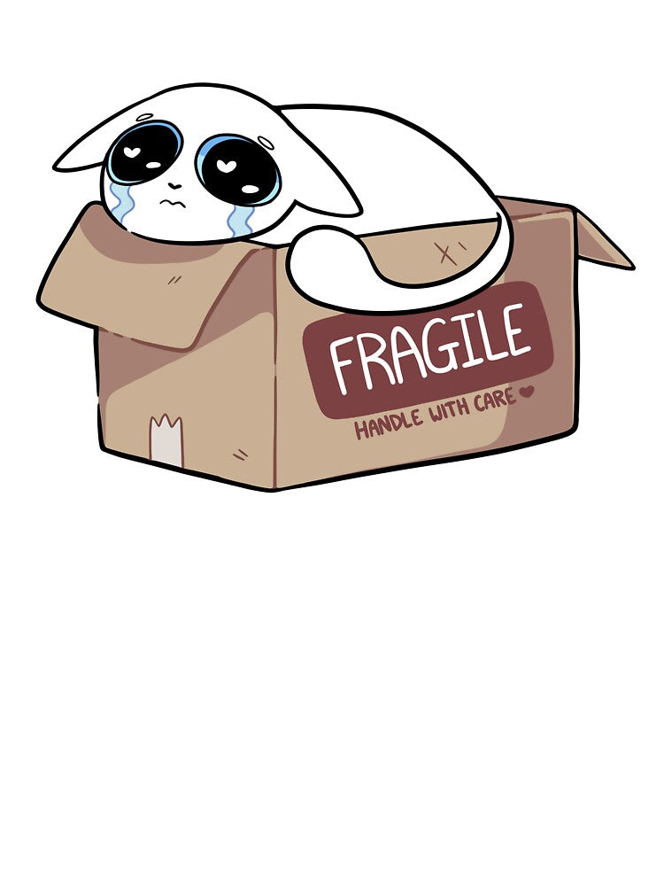 Fragile Handle with Care! (white cat) by sarakayy T-Shirts, Hoodie, Sweatshirt | BlankRebels.com (Image 3)