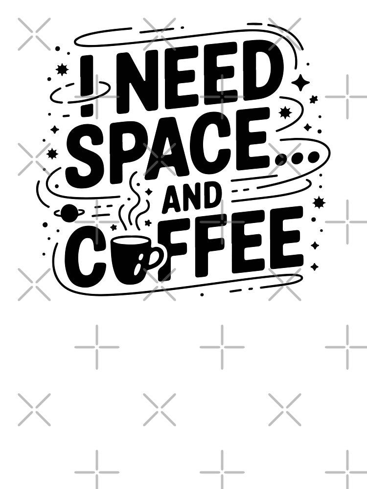 I Need More Space and Coffee | Cute Astronaut in Coffee Cup by Pluto ⭐️ T-Shirts, Hoodie, Sweatshirt (Image 3)