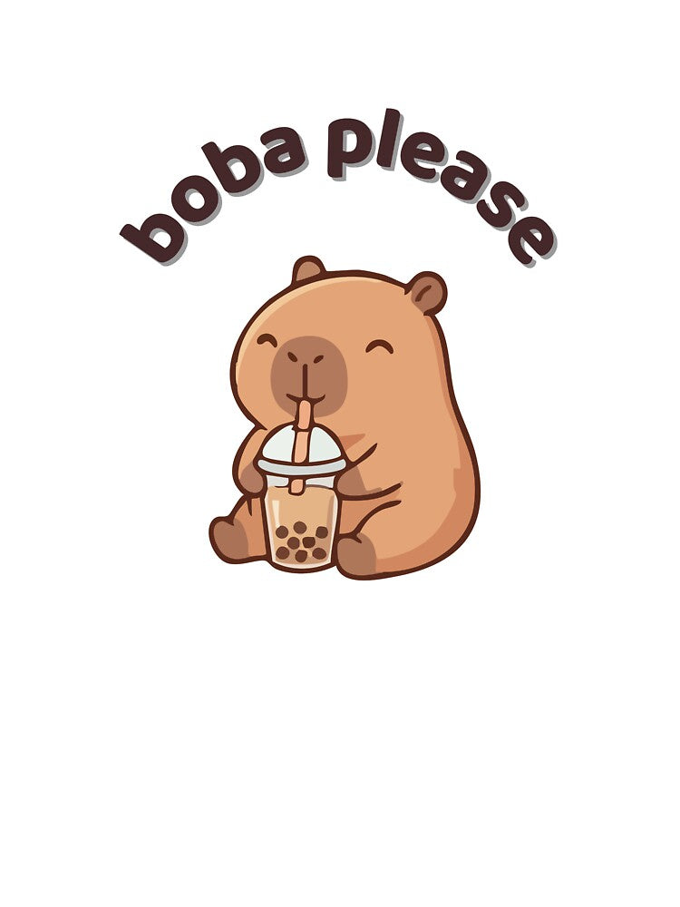 Cute Capybara Drinking Boba – ‘Boba Please’ Graphic by Joy & Art T-Shirts, Hoodie, Sweatshirt | BlankRebels.com (Image 3)