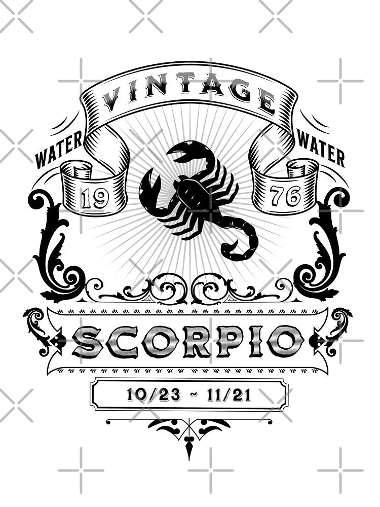 The Zodiac Sign of Scorpio Black and White 1976 by rhombusOnion T-Shirts, Hoodie, Sweatshirt | BlankRebels.com (Image 3)