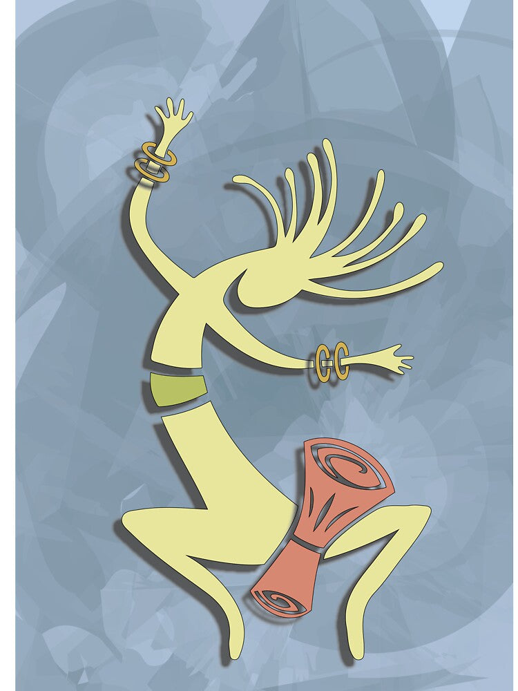 Minimalist Tribal Dancer with Drum – Vector Illustration by Keltoi-art T-Shirts, Hoodie, Sweatshirt (Image 3)