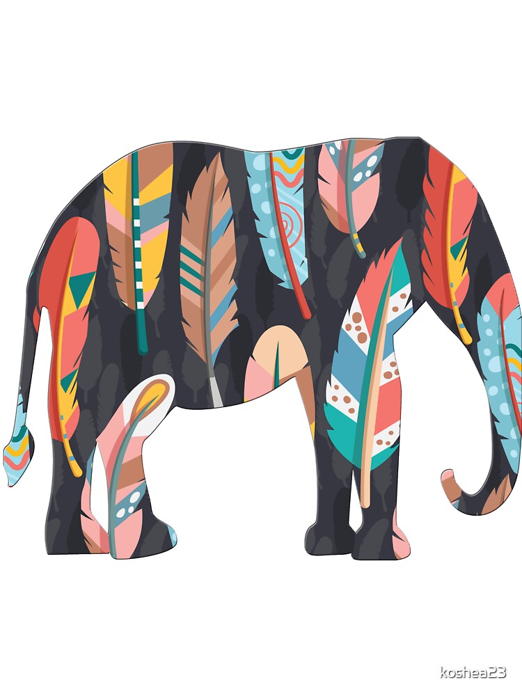Boho Elephant Feathers by koshea23 T-Shirts, Hoodie, Sweatshirt | BlankRebels.com (Image 3)