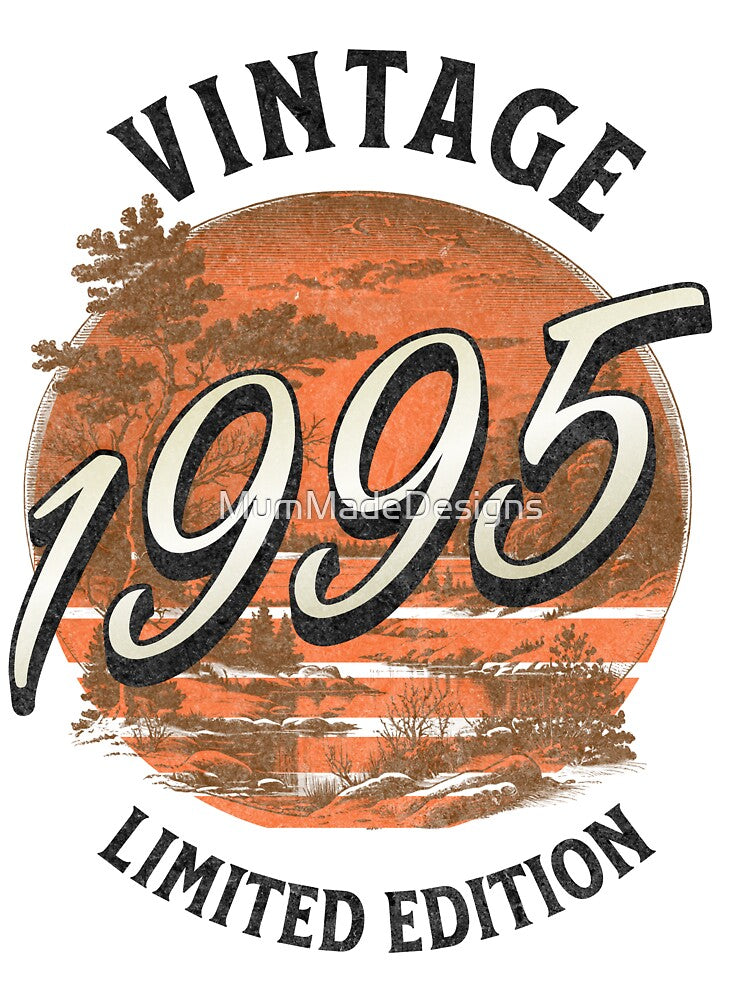 Vintage 1995 limited edition birthday design by MumMadeDesigns