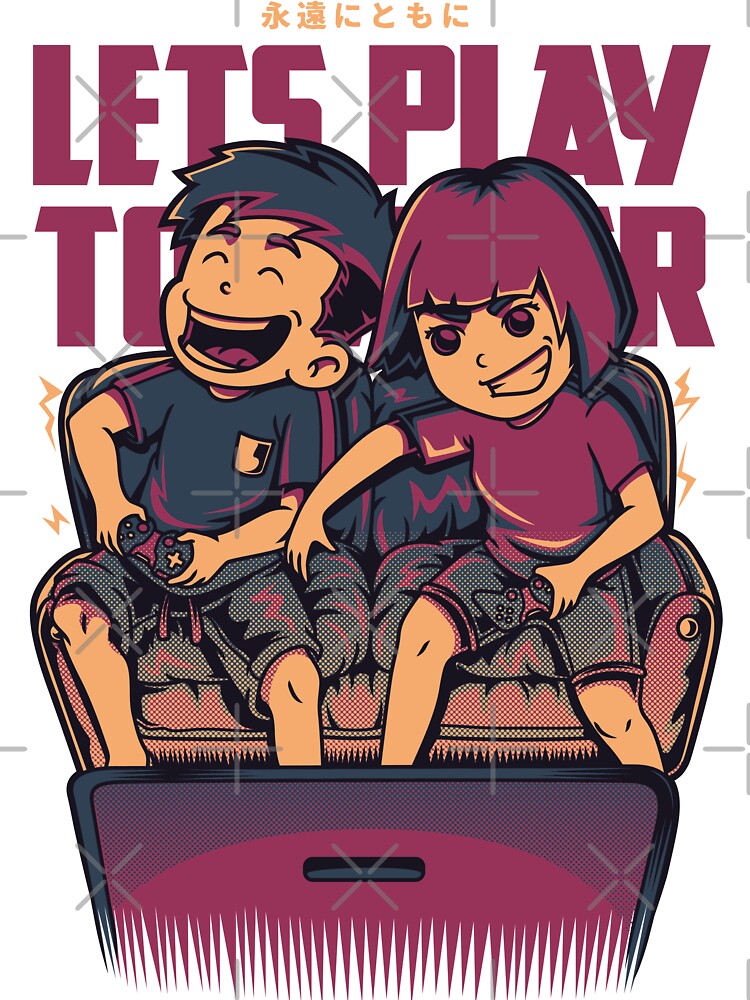 Let's play together - gaming time by anime cart