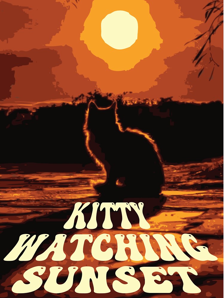 Kitty Cat Looking at Sunset by typoinspired T-Shirts, Hoodie, Sweatshirt | BlankRebels.com (Image 3)