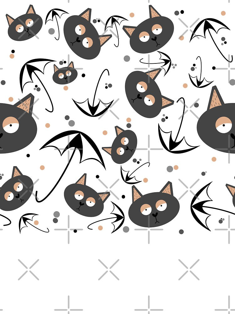 Annoyed Cat And Goth Umbrella Pattern by The Pretty Hippo Company T-Shirts, Hoodie, Sweatshirt | BlankRebels.com (Image 3)