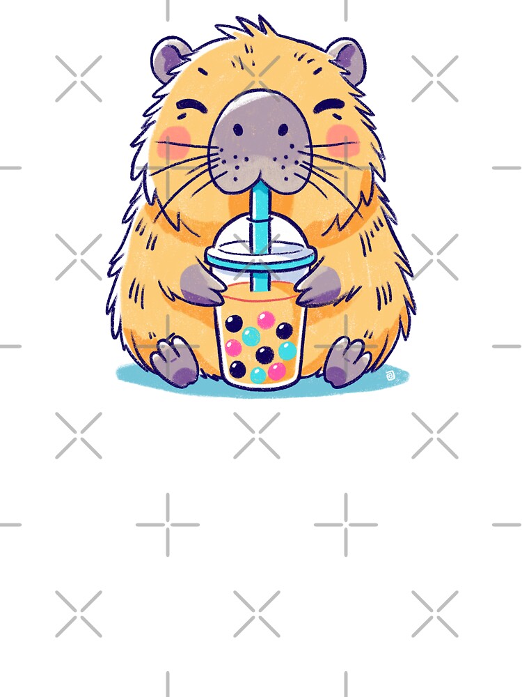 Boba tea and capybara by Itouchedabee T-Shirts, Hoodie, Sweatshirt | BlankRebels.com (Image 3)